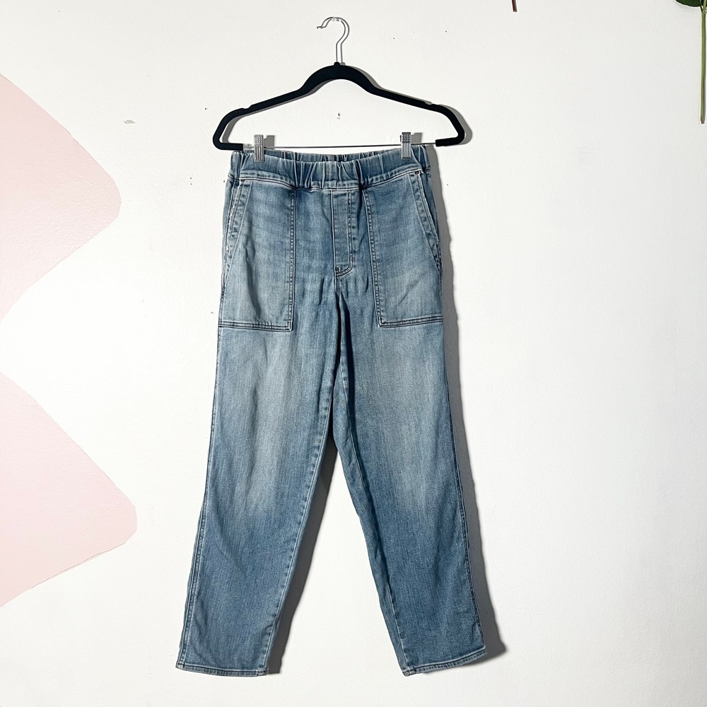 Madewell Pull On Jeans Women's Small Blue Light Wash Relaxed